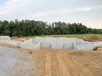 Concrete walls for a House foundation