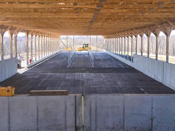 agriculture barn floor ready for concrete slab