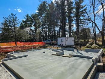 finished concrete slab for a new house